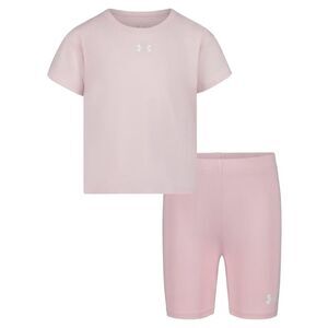 Under Armour Childrens/Kids Short-Sleeved T-Shirt & Shorts Set / Pink
